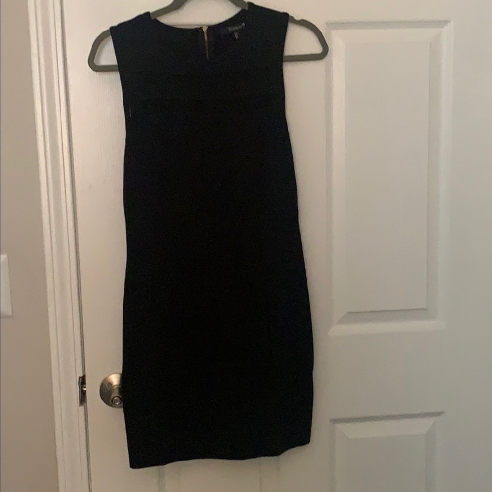 Black dress with mesh top